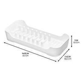 iDESIGN 23043 Dish Rack, 16.92 in L, 7.42 in W, 3 in H, Plastic, White